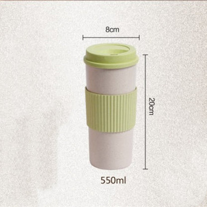 Reusable Travel Insulated Cup Tea Cup Wheat Straw