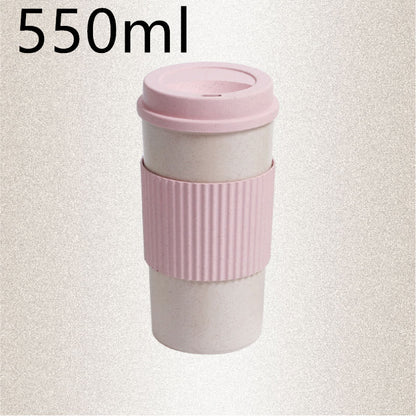 Reusable Travel Insulated Cup Tea Cup Wheat Straw