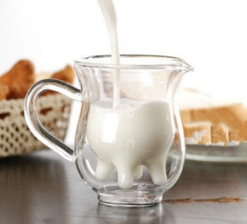 Creative Cow Double Layer Glass Creamer Cup