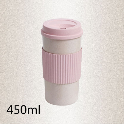 Reusable Travel Insulated Cup Tea Cup Wheat Straw