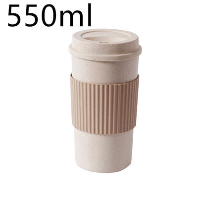 Reusable Travel Insulated Cup Tea Cup Wheat Straw